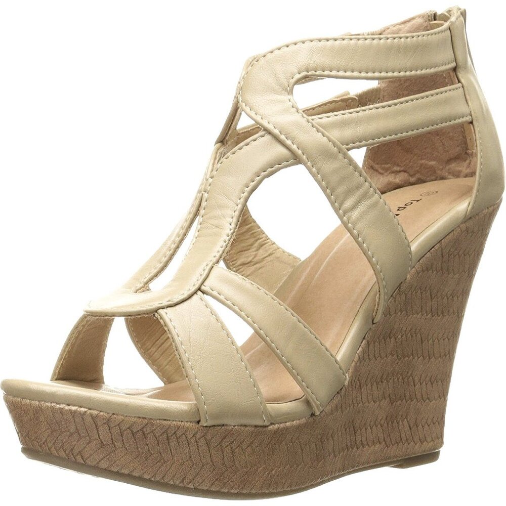 Top Moda Lindy-1 Beige Gladiator Wedge Sandals | 3-Pair Bundle | Boutique Ready